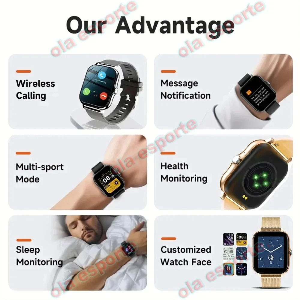 2026 New 1.83Inch Full Touch Screen Smart Watch for Men Women Bluetooth Call Sports Fitness Tracker Digital Smartwatch Gift Hw12 3