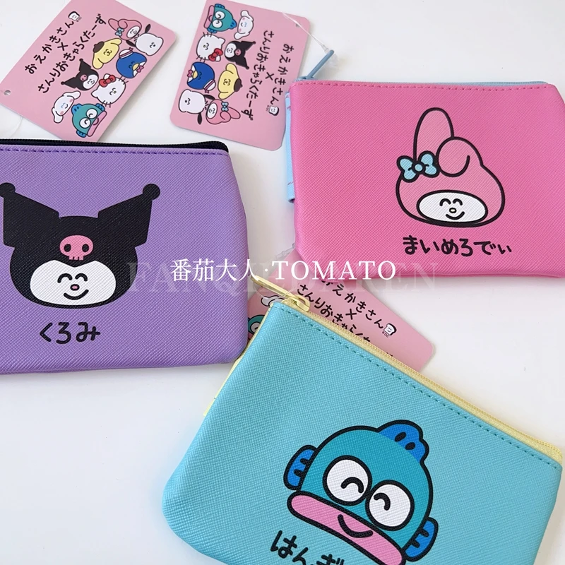 

Sanrio Япония Ограниченная серия приседаний смешная Милая мелодия Kuromi Hangyodon живопись стильная сумка для салфеток продуктовый пакет для хранения аниме игрушка