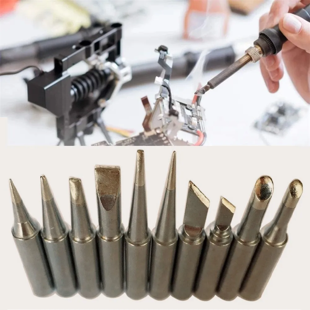 

10pcs/Set Soldering Iron Tips 900M Tip Soldering Welding Tips 900M-T-I B 2.4D S3 1.2LD LB K SK C3 C4 For Soldering Station