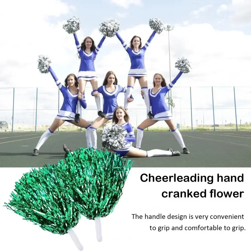 2Pcs Cheerleader Pompom Girl Pompony Celebration Football Basketball Team Match Sports Pompoms Decorator Dance Pom Poms Cheer