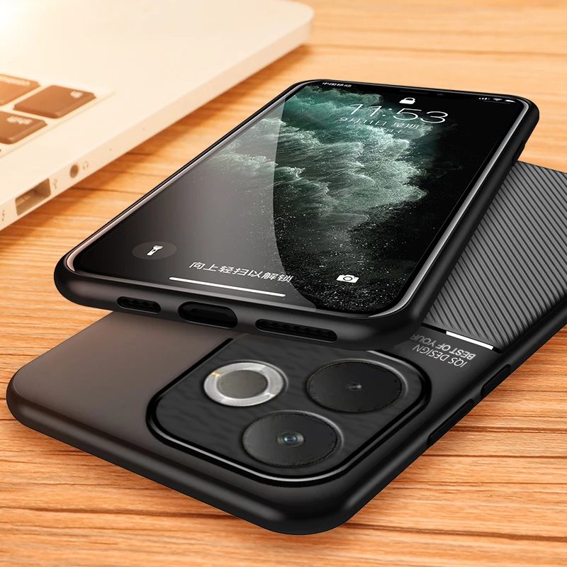 Textured Magnetic Shockproof & Drop-Resistant Phone Case with Full Coverage Protection