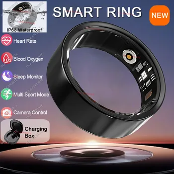 2025 Smart Ring Men Women,Heart Rate Blood Oxygen,Blood Pressure,Sleep Monitoring,Camera Control,5ATM Waterproof For Android iOS 1