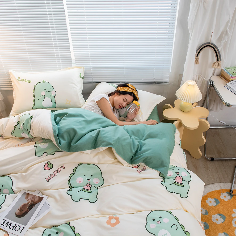 YanYangTian Nordic bed set di biancheria da letto in quattro pezzi coperte estive per letto lenzuola queen size set decorazioni per la camera da letto di natale