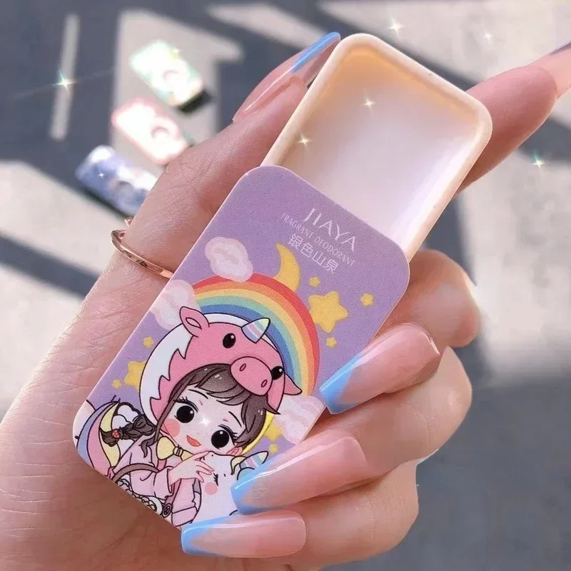 4 Colors Cute Kawaii Solid Balm Portable Light Fragrance Solid Perfume Mild Fragrance Long Lasting Deodorant Body Antiperspirant solid perfume,essential oil balm,essential oil perfume