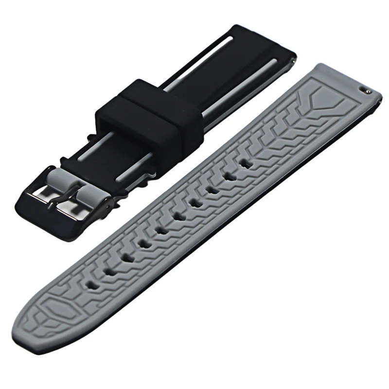 Deluxe Silicone Quick Release Watch Band - Durable Rubber Strap Replacement
