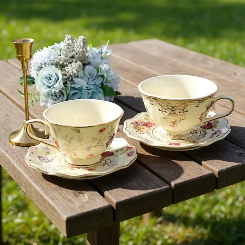 Vintage Hand-Painted Coffee Cup Set 3