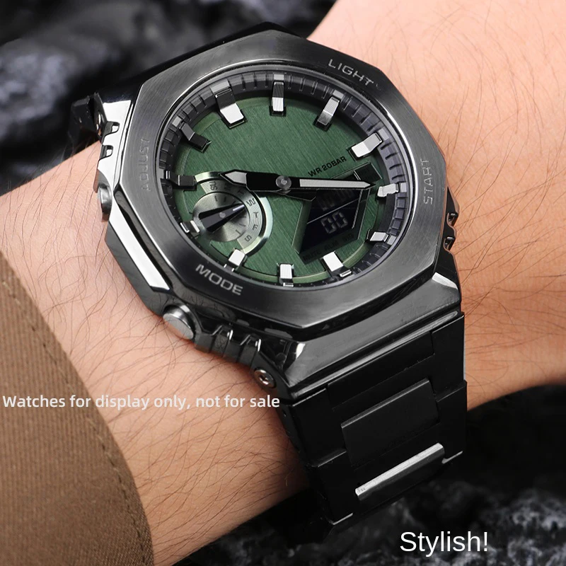 Premium Stainless Steel Strap for CasiOak Series - Trendy Personalized Watch Chain