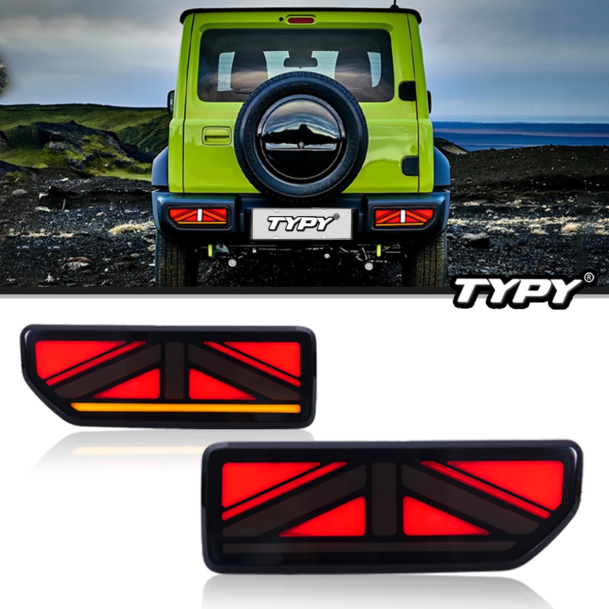 

Автомобильные фары TYPY для Suzuki Jimny Tail светильник 2019-2023 светодиодный, задние фары, дневные ходовые огни, детали для авто