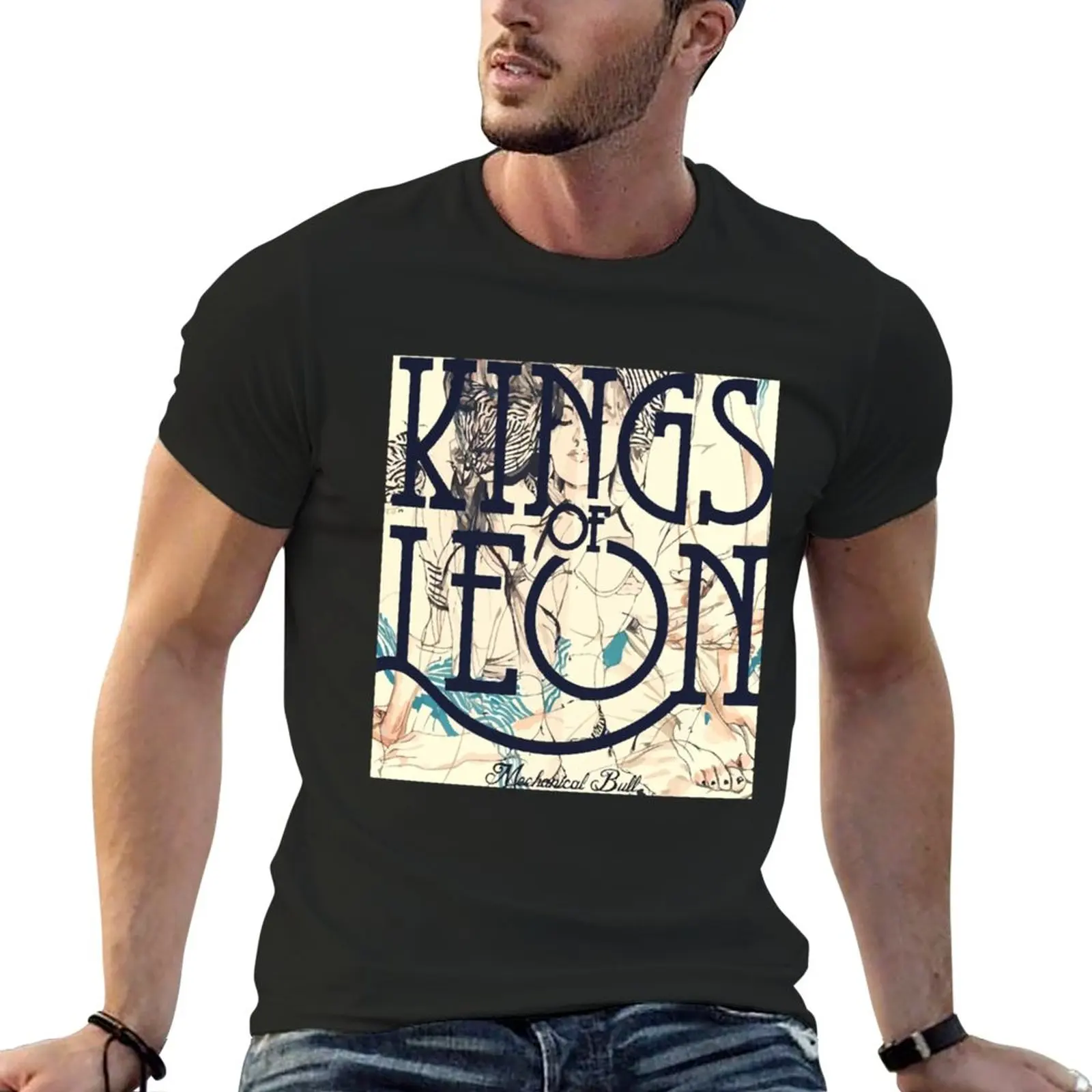 

Caleb, Nathan and Jared Followill kings of leon's T-Shirt anime clothes cute clothes Men's cotton t-shirt