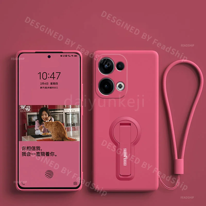 Shockproof Silicone Phone Case with Screen Protector and Holder Bracket