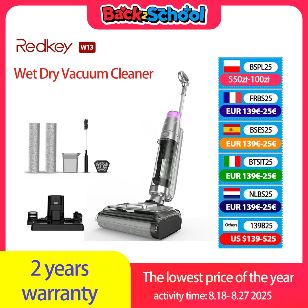 Odkurzacz Redkey W13 Cordless Wet Dry z EU za $143.39 / ~536zł