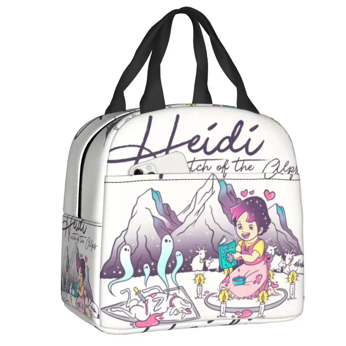

Heidi Witch Of The Alps Insulated Lunch Bag for Women Waterproof Heidi And Peter Cooler Thermal Lunch Box Beach Camping Travel