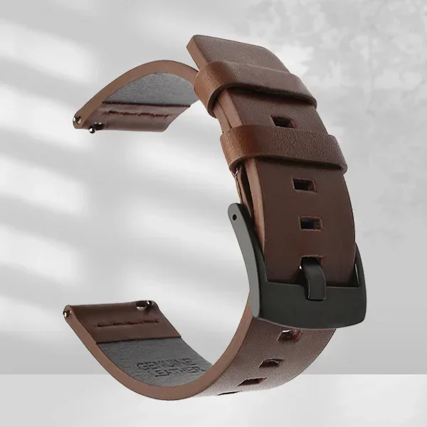 Quick Release Leather Watch Band - 20mm/22mm Strap