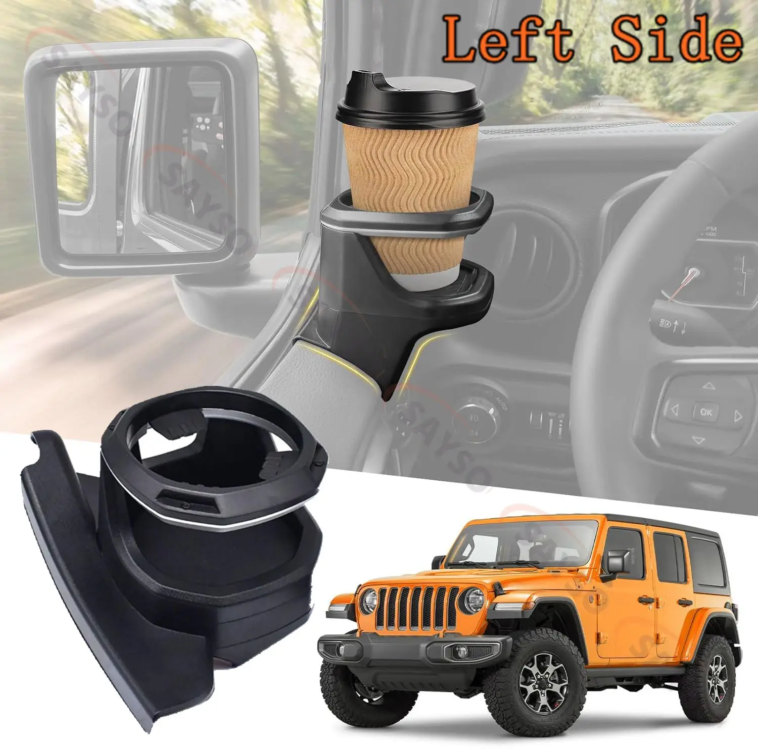 Multifunktions-Aut ofens ter abs Getränke halter für 2015-2017 Jeep Wrangler Jl 4 Tür JT Gladiator modifiziertes Zubehör – Detail 3