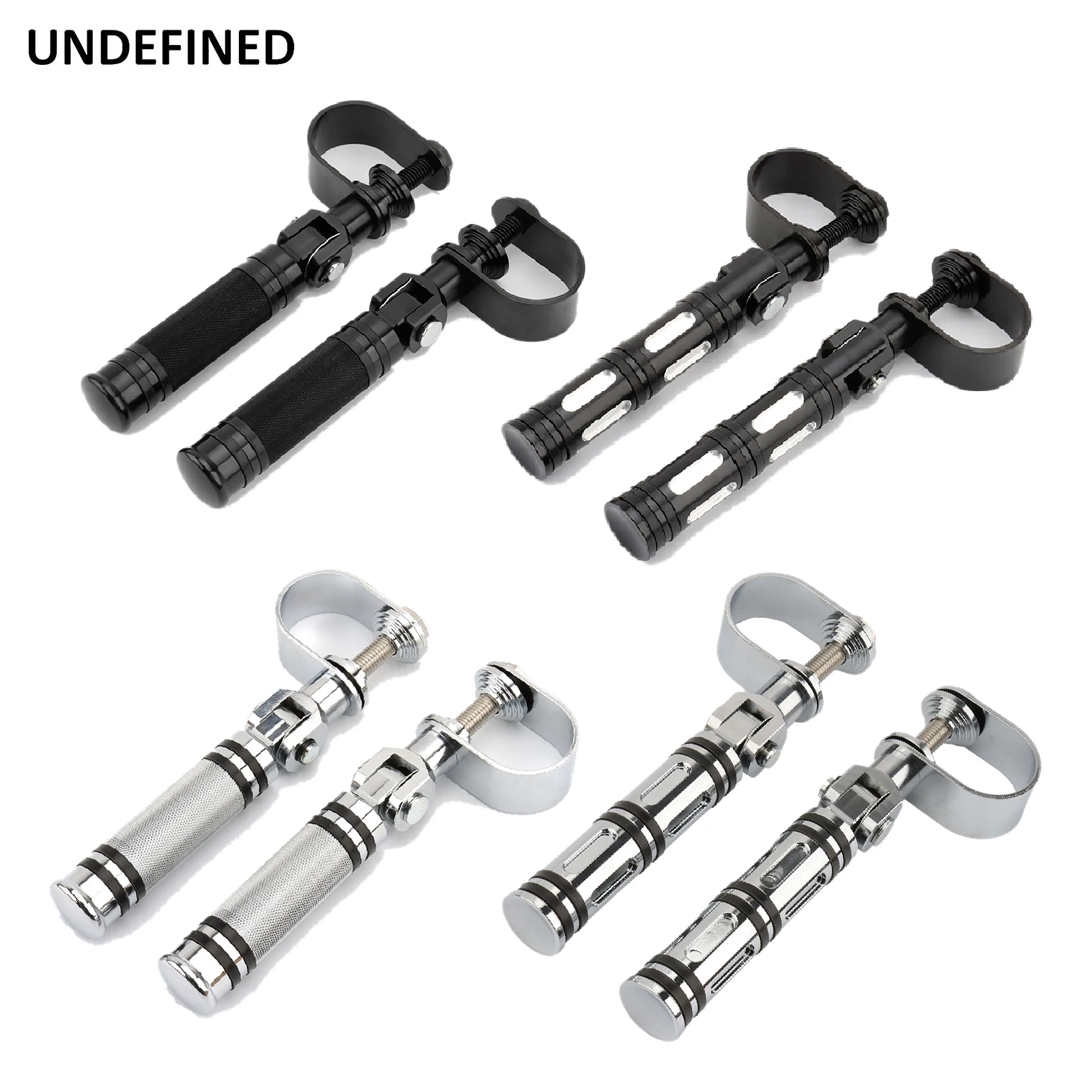 

38mm 1 1/2" Motorcycle Universal Foot Pegs Highway Engine Crash Bar Guard Clamp Footrests Mount For Harley Honda Chopper Bobber