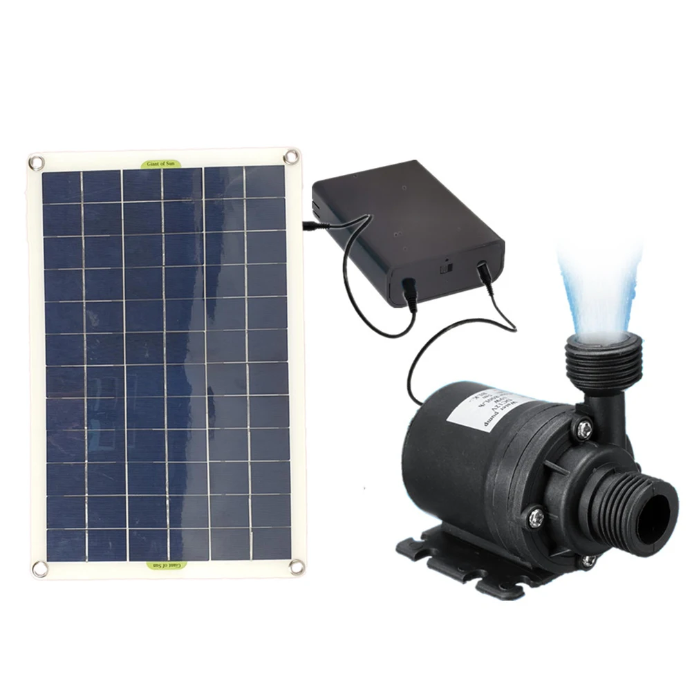 Pompe à Eau Solaire 12V 800L/H - Filetage 1/2" Mâle - Pour Chauffage, Circulation - Neuf