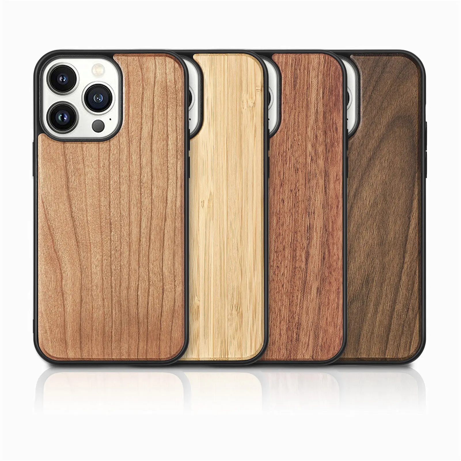 iPhone XS Max Wood Case Fish and Reel Design