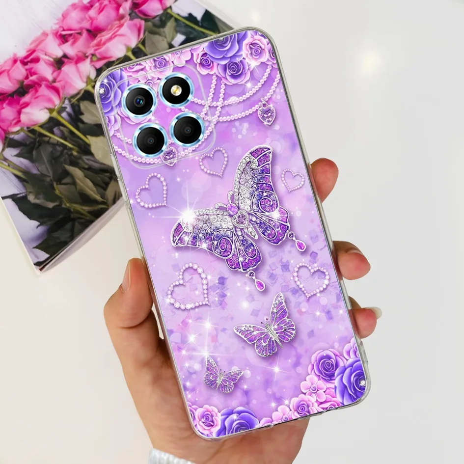 Fashion Butterfly Flower Soft Silicone Shockproof Phone Case Cover