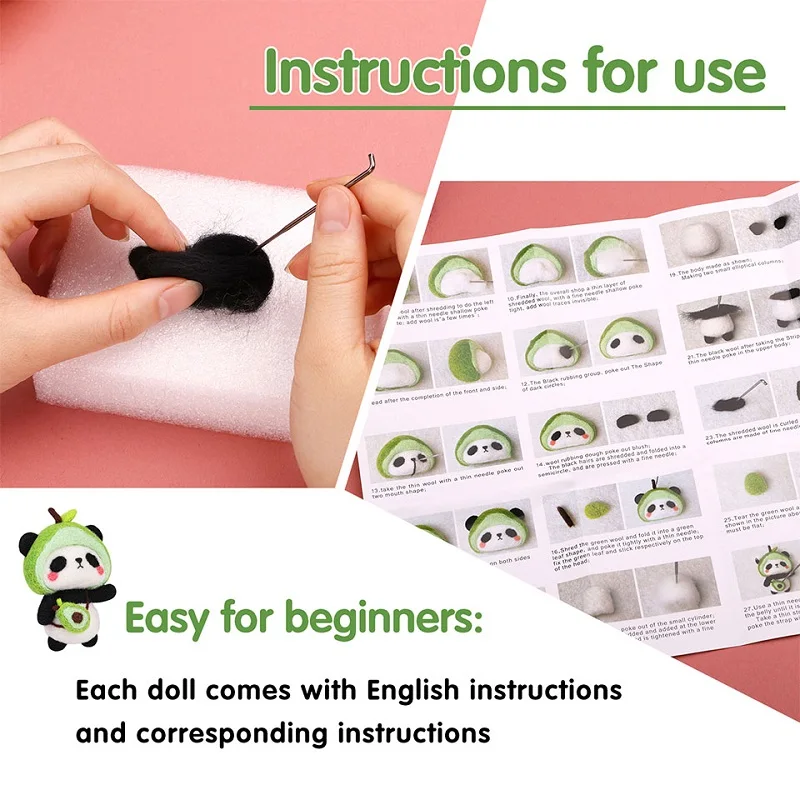 Needle Felting Kit Wool Felting Kit for Beginners Starters DIY Crafts