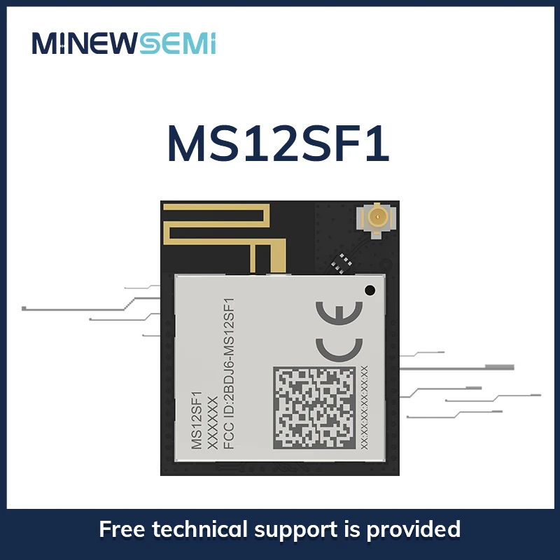 두 무선 연결 모드 모듈, nRF7002 + nRF5340 WiFi 6 + BLE 5.3 콤보 모듈, MS12SF1 2.4G 및 5G