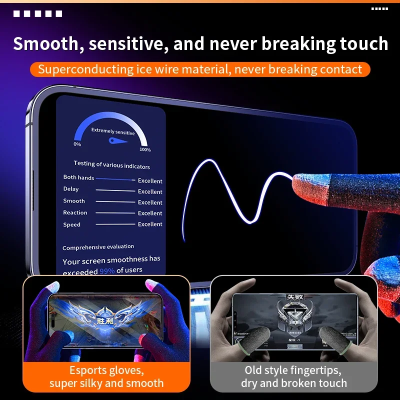 E-sports Game Finger Cover Mobile Phone Tablet Touch Screen Gloves Cold-proof Warm Anti-static Five-finger Two-finger Gloves touch screen gloves gaming finger sleeves