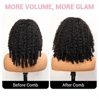 Perruque en cheveux humains bouclés birmans, frontale en dentelle HD transparente 13x4, pré-épilée, densité 250%, 28 pouces 3