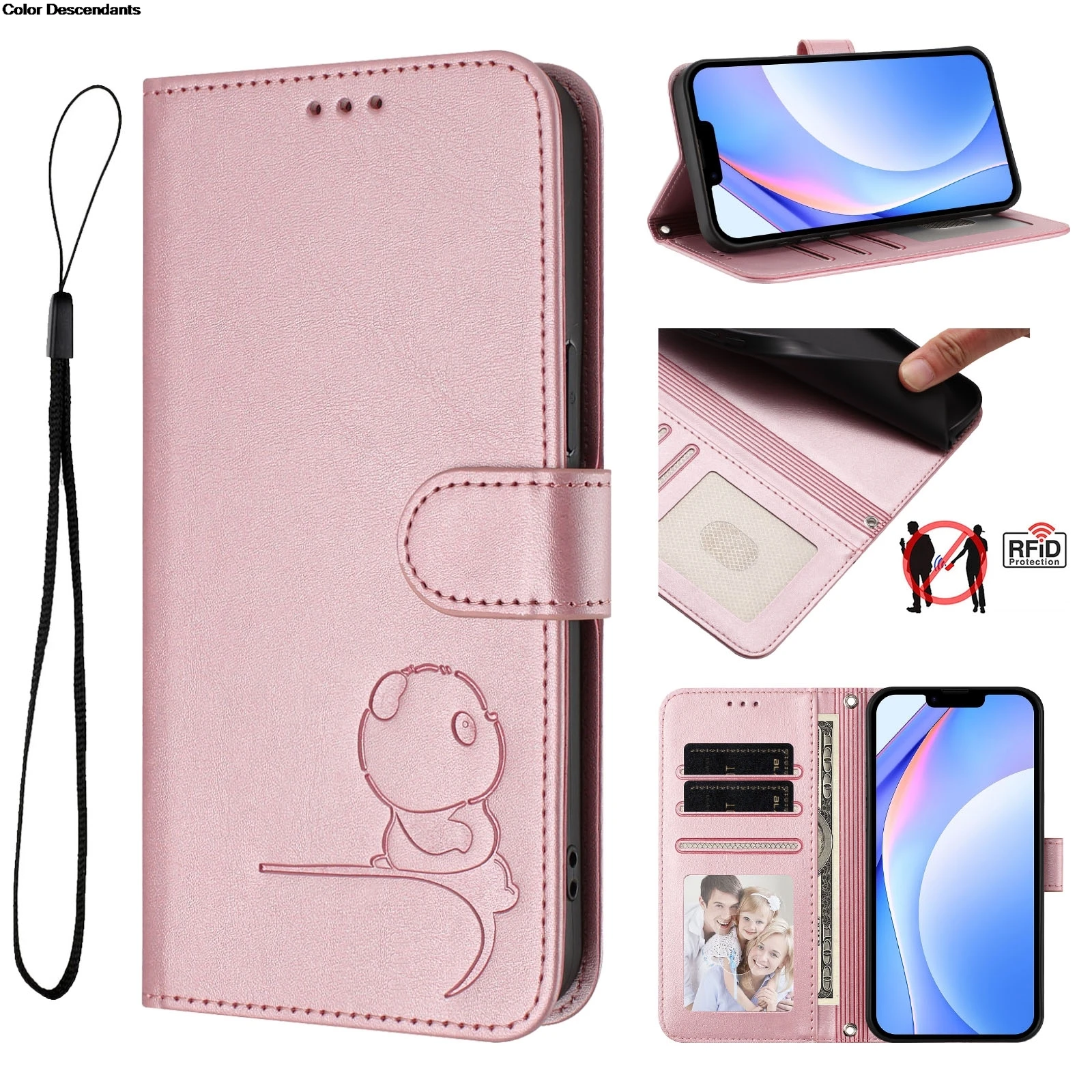 Premium Flip PU Leather Wallet Phone Case with Card Slot and Book Cover Design