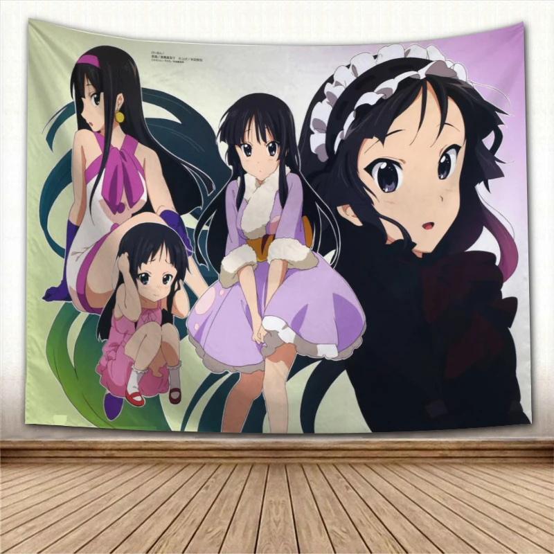 Anime Wall Hanging Tapestry Japan Kawaii New K-ON! Home Party Decorative Cartoon Game Photo Background Cloth Table