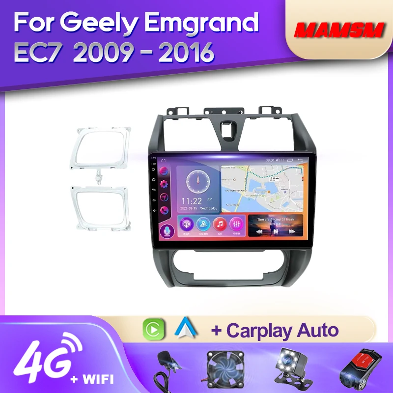 

MAMSM Android 12 Car Radio For Geely Emgrand EC7 2009 - 2016 Multimedia Player GPS 4G Carplay Autoradio 2K QLED Head Unit Stereo