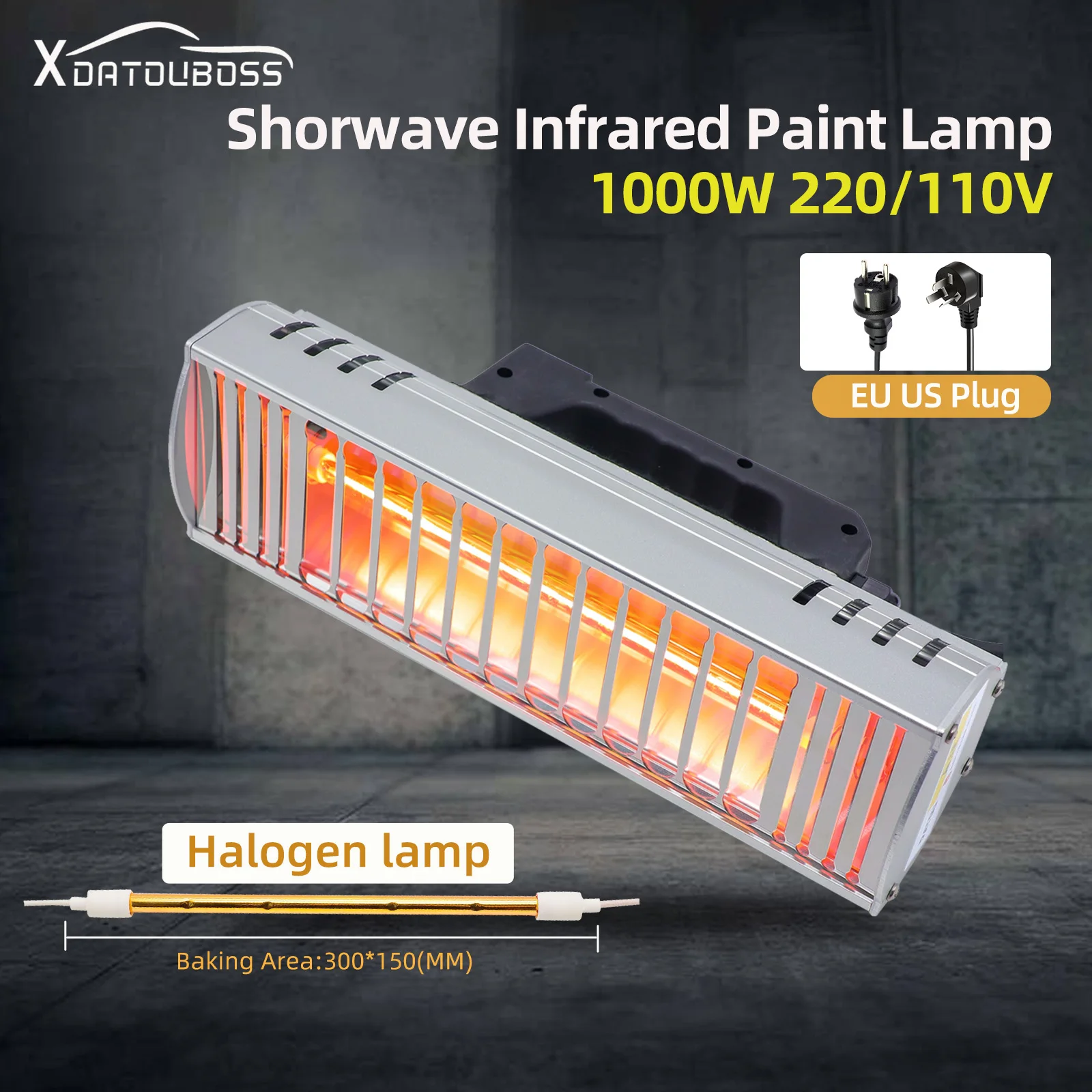 赤外線乾燥ランプ、 【ネズミ】 赤外線ペイント硬化ランプ、1000W