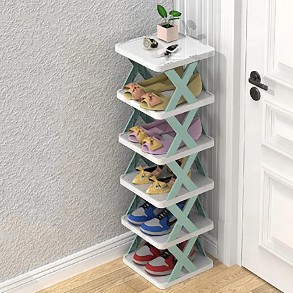 Simple Shoe Rack Folding Shoe Cabinet Multi-Layer Shoes Storage Organizer  Space-Saving Shoes Shelf Door Color Matching Cabinets - AliExpress