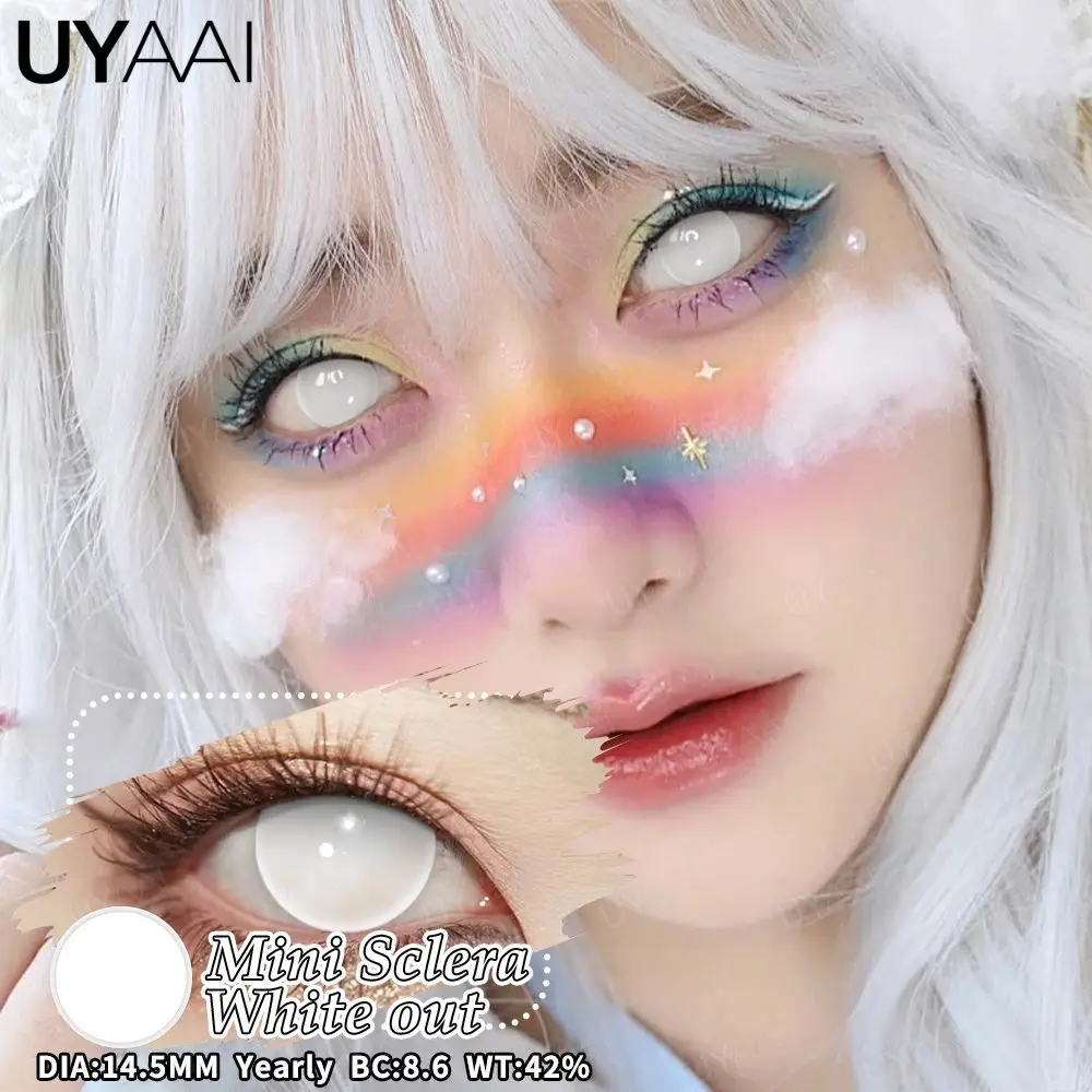 Enhanced Cosplay Contact Lenses - Multicolor & Black Eye Design