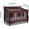 4-in-1 Convertible Baby Crib, Black Cherry Espresso 4