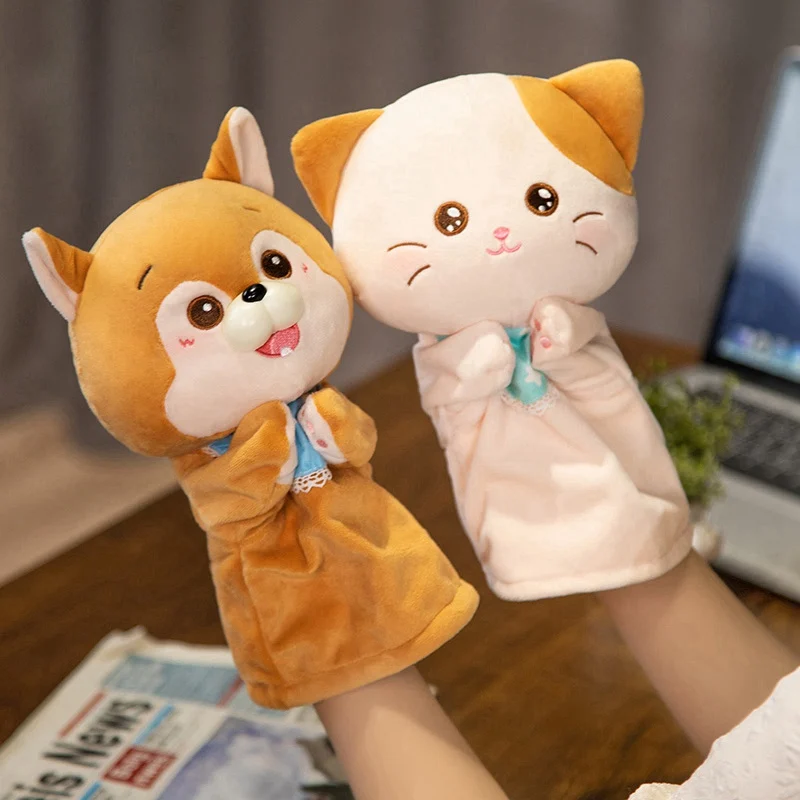 Kawaii Plush Animal Puppets - Educational Stuffed Toys for Kids