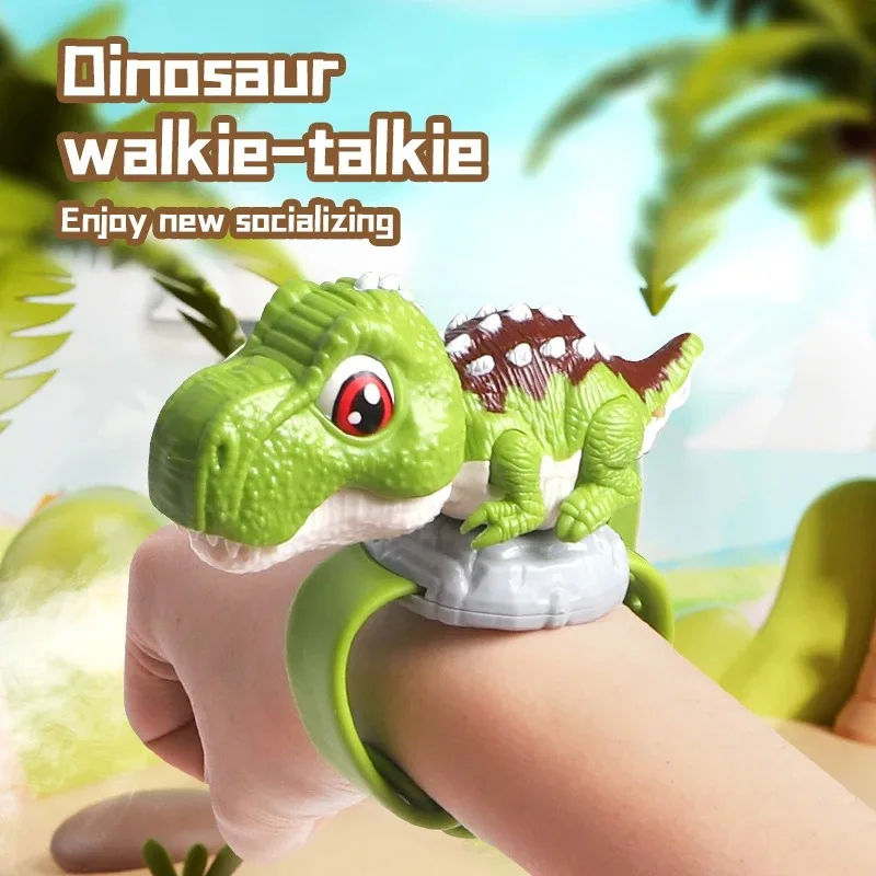 2PCS Dinosaur Walkie Talkie Watch-Style Wireless Interphone Children Education Toys for Kids Camping outdoor Interactive gift 2