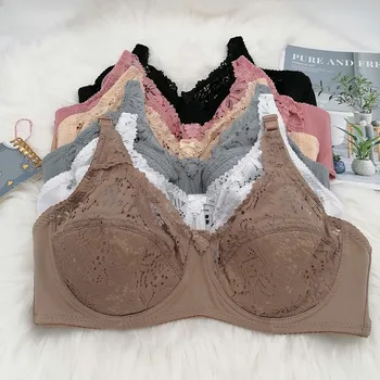 Reggiseni imbottiti in cotone sottile con ferretto Bralette in 6 colori per donna Reggiseno floreale 75C 80C 85C 90C 95C 100C 105C 105D 100D bh C18