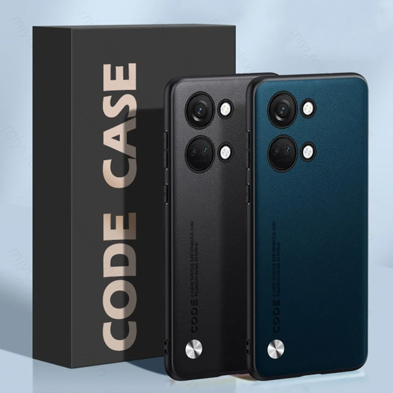 OnePlus Nord 3 5G 케이스 용 고급 PU 가죽 뒷면 커버 충격 방지 TPU 소프트 프레임 Coque One Plus N..