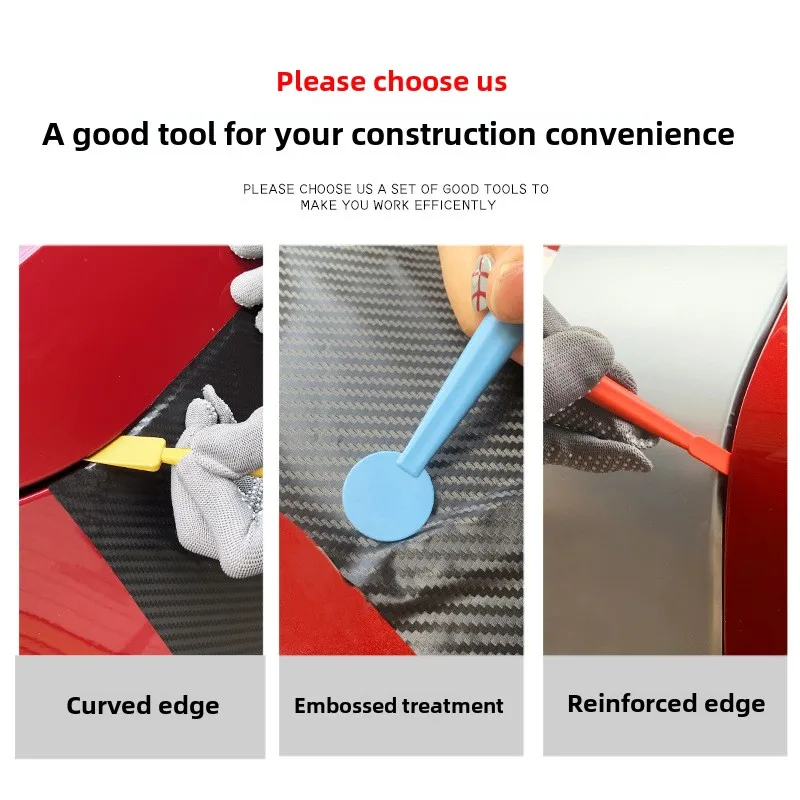 Car Wrapping Tools 1/7pcs Vinyl Car Wrap Stick Magnetic Squeegee Micro Scraper Carbon Film Go Corner Wrapper Window Tint Film Tuck