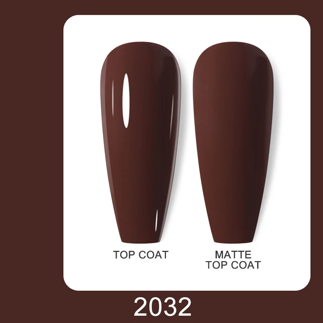 Arte Clavo 15ml Brown Coffee Color UV Gel For Nail Gel Nail Polish Varnish Hybrid Glitter Decoration Base Top Coat Set 2032