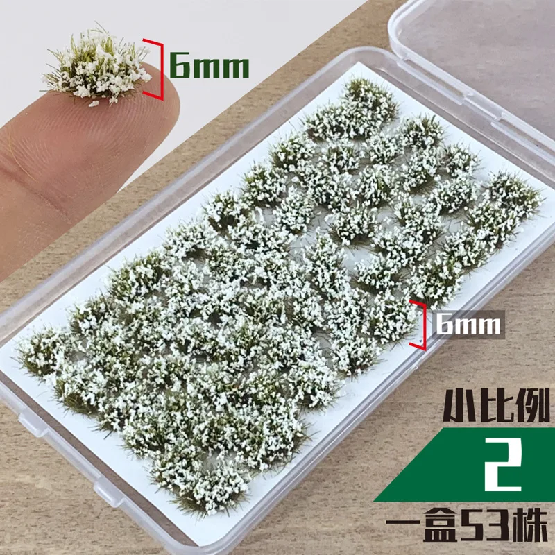 53 Teile/schachtel Miniatur Blume Gras Modell ABS Pflanzen Materialien für Diy HO Eisenbahn/Gebäude/Garten Sand Tisch Landschaft diorama Kits – Detail 4
