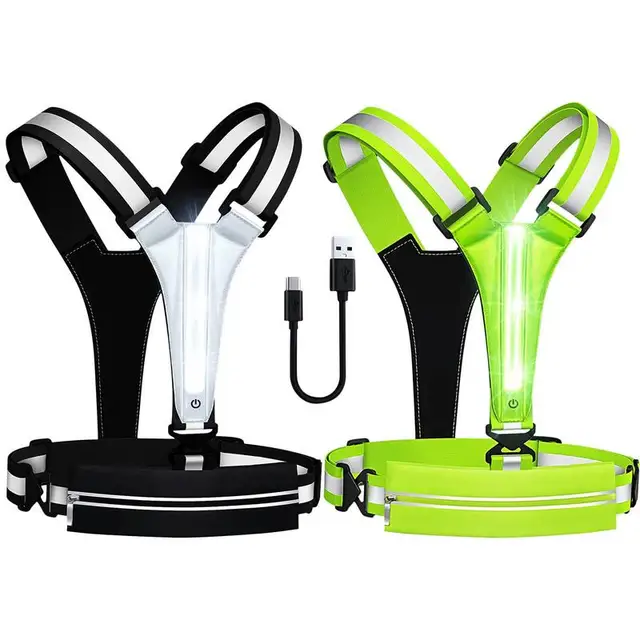 Highlight Reflective Straps LED Night Lights Running Riding Clothing Vest Adjustable Safety Vest Elastic Band For Adults Child