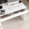 2-in-1Computer Desk for2Person with 82.7" Tall Bookshelf&3-Color Lights,90.6"L-Office Desk with4Drawers,14Shelves&6 Glass Doors 6