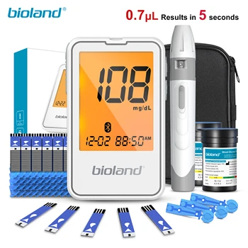 G-427B bioland Blood Glucose Meter Glucometer Diabetes Kit Testing Medical Blood Sugar Lancets Digital Glucometer Complete Kit