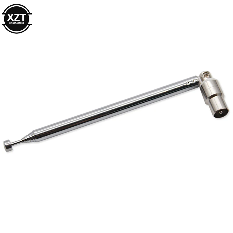 Universal Telescopic Antenna for Electronic Radio DVD Antenna 7 Sections 15dbi DVB-T TV HDTV Antenna IEC Male Connector Aerial