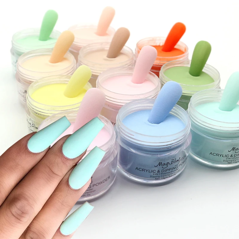 15g/Box Acrylic Powder Light Color Carved Powders Pigment Dust Nail Polymer Tips Extension Gel Nail Professional Supplies nail powder manicure tools acrylic nail powder nail kit nail tools