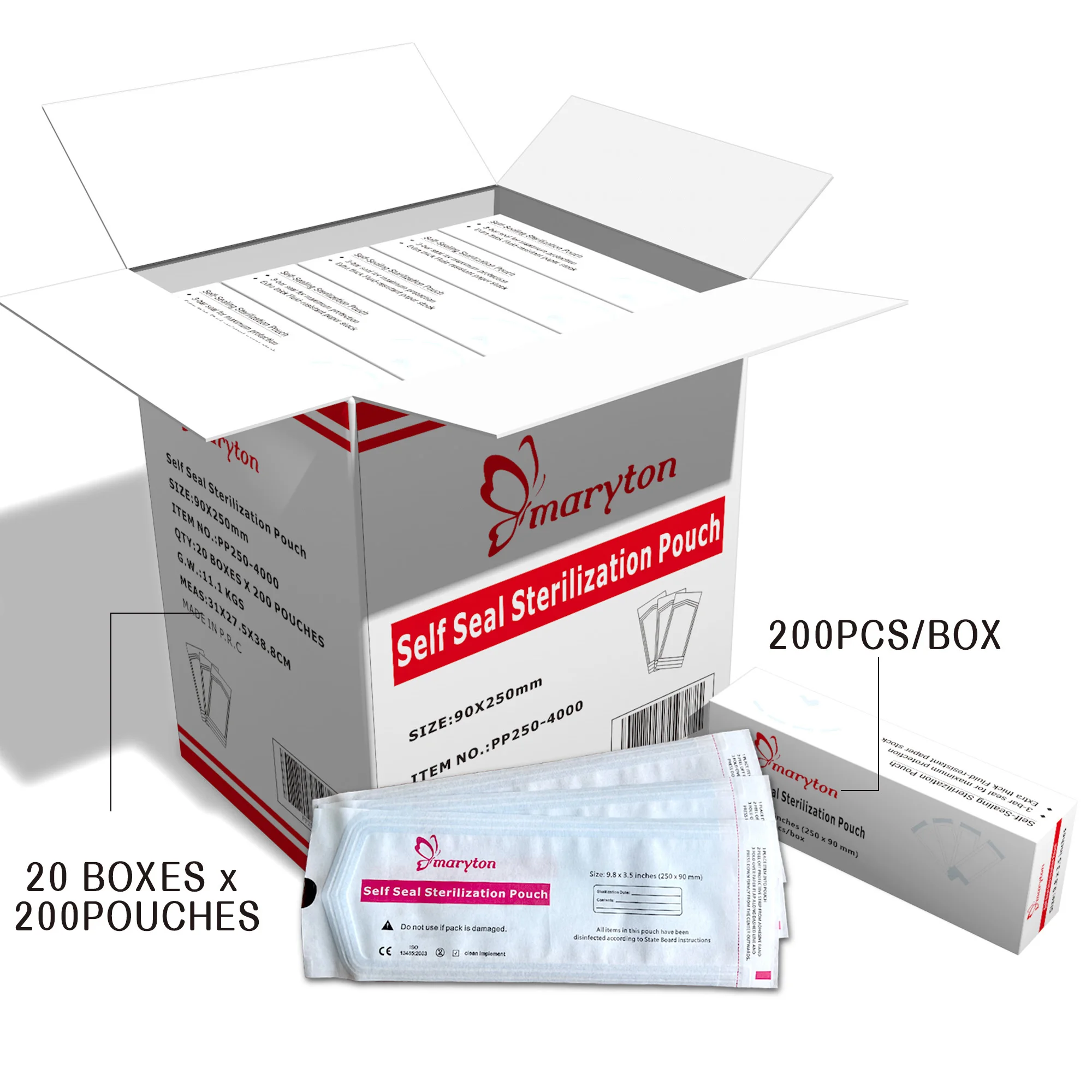 4000Pcs/Carton Disposable Self-sealing Sterilization Pouches Bags for Salon Disinfection Tattoo Accessories Supplies Grade Bag