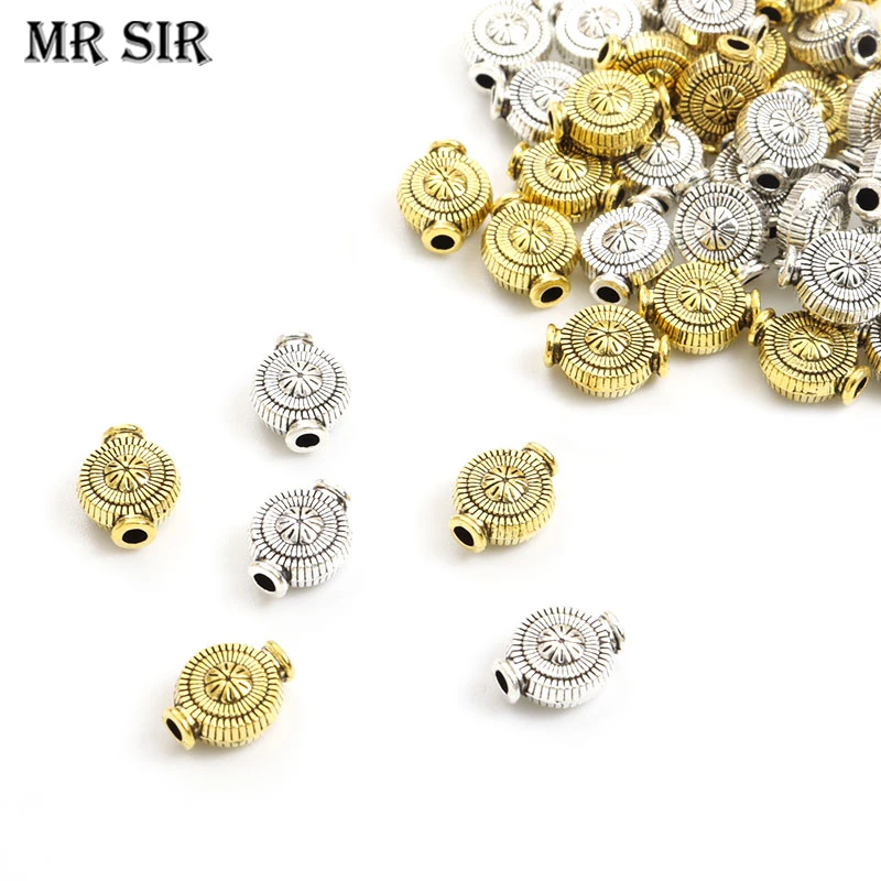 

30 шт./партия, металлические бусины для браслетов