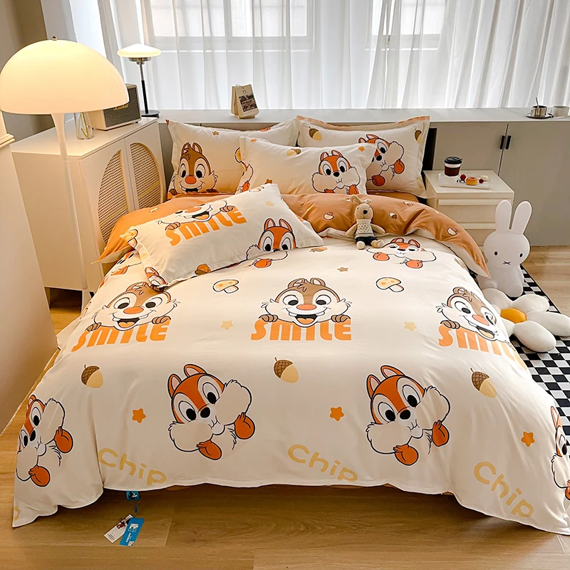 New Brand Mickey Mouse Bedding Set Disney Winnie The Pooh Cartoon Duvet  Cover Set Bed Sheet Pillowcase Twin Full Queen King Size - AliExpress