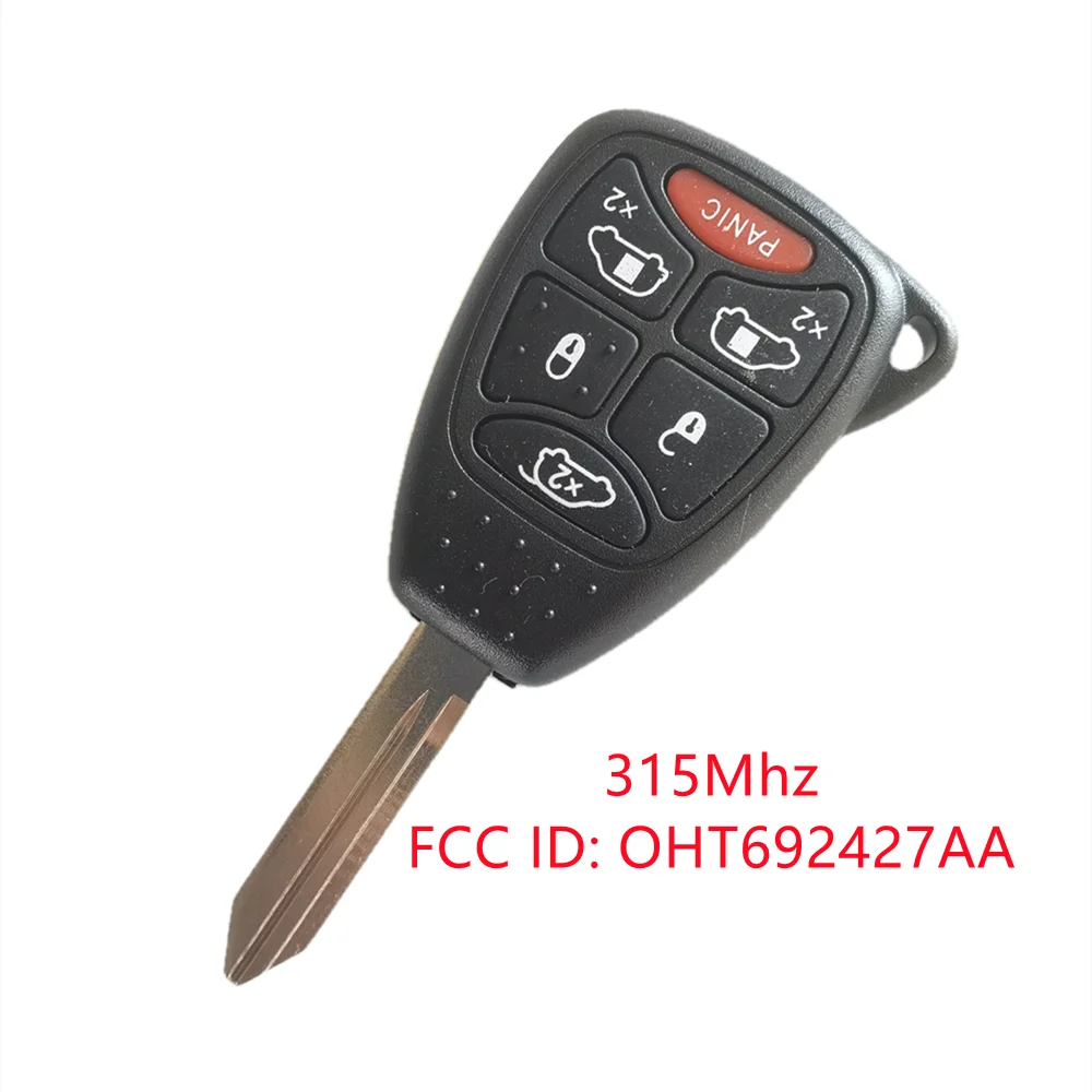 

OHT692427AA Remote Car Key 6 Buttons 315MHZ For Dodge Challenger Jeep Chrysler 300 Town Country Grand Caravan Sebring Fob Key