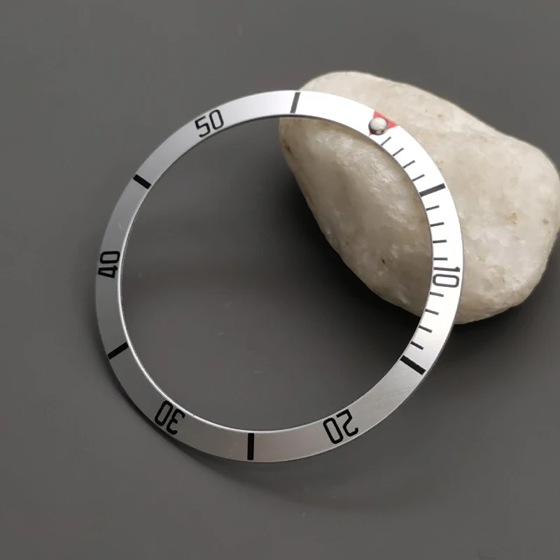Aluminium Curved Retro Watch Bezel Insert - 36.5mm Watch Accessory Case Ring
